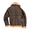 BROWN RAF B3 Bomber Aviator Mens Flying Pilot Fur Shearling Leather Jacket Coat
