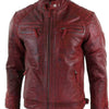 Cafe Racer Retro Vintage Biker Motorcycle Leather Jacket