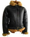 Irvin B3 Bomber Mens RAF Aviator Brown Vintage Fur Shearling Leather Jacket