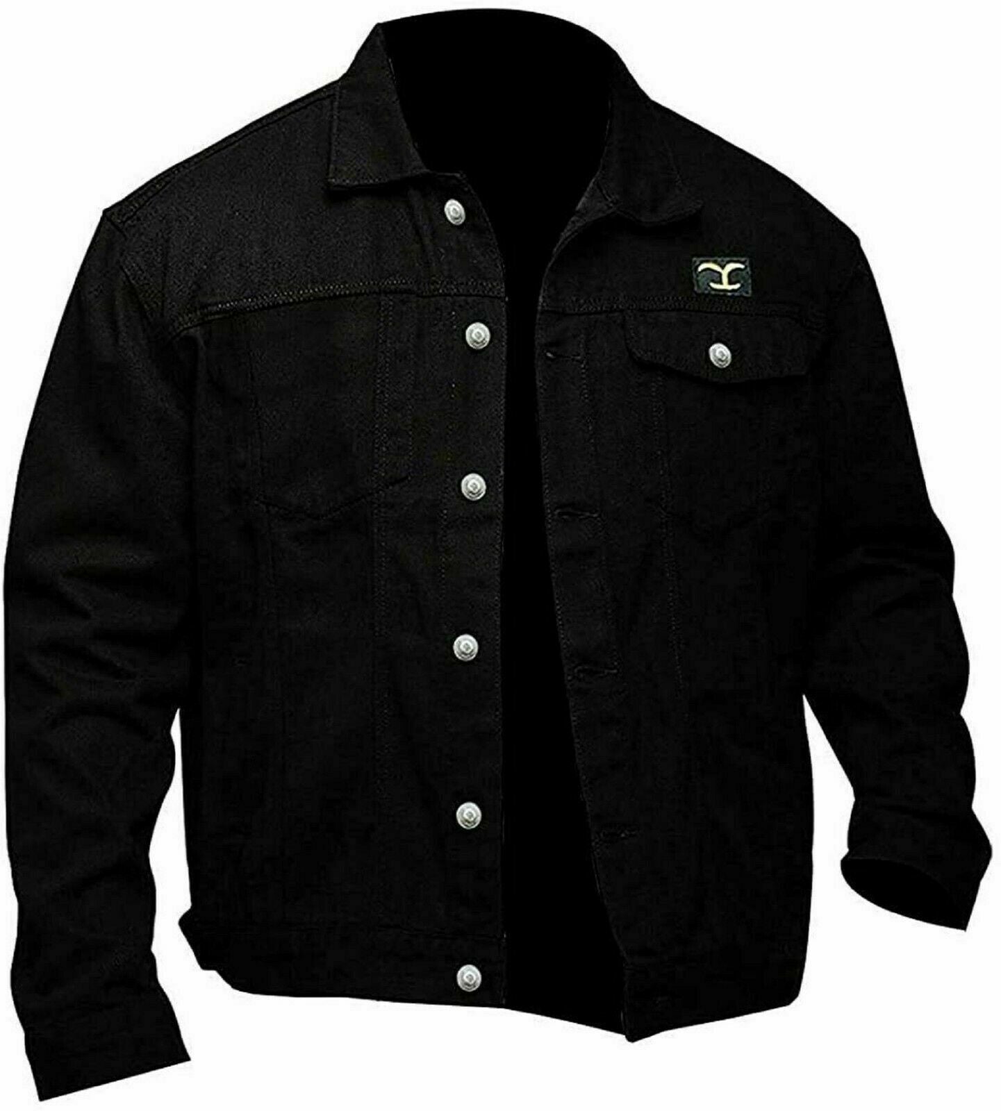 Yellowstone Rip Wheeler Cole Hauser Stylish Cowboy Black Cotton Jacket For Men