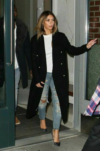 Kim Kardashian Woollen Long Coat (Replica)