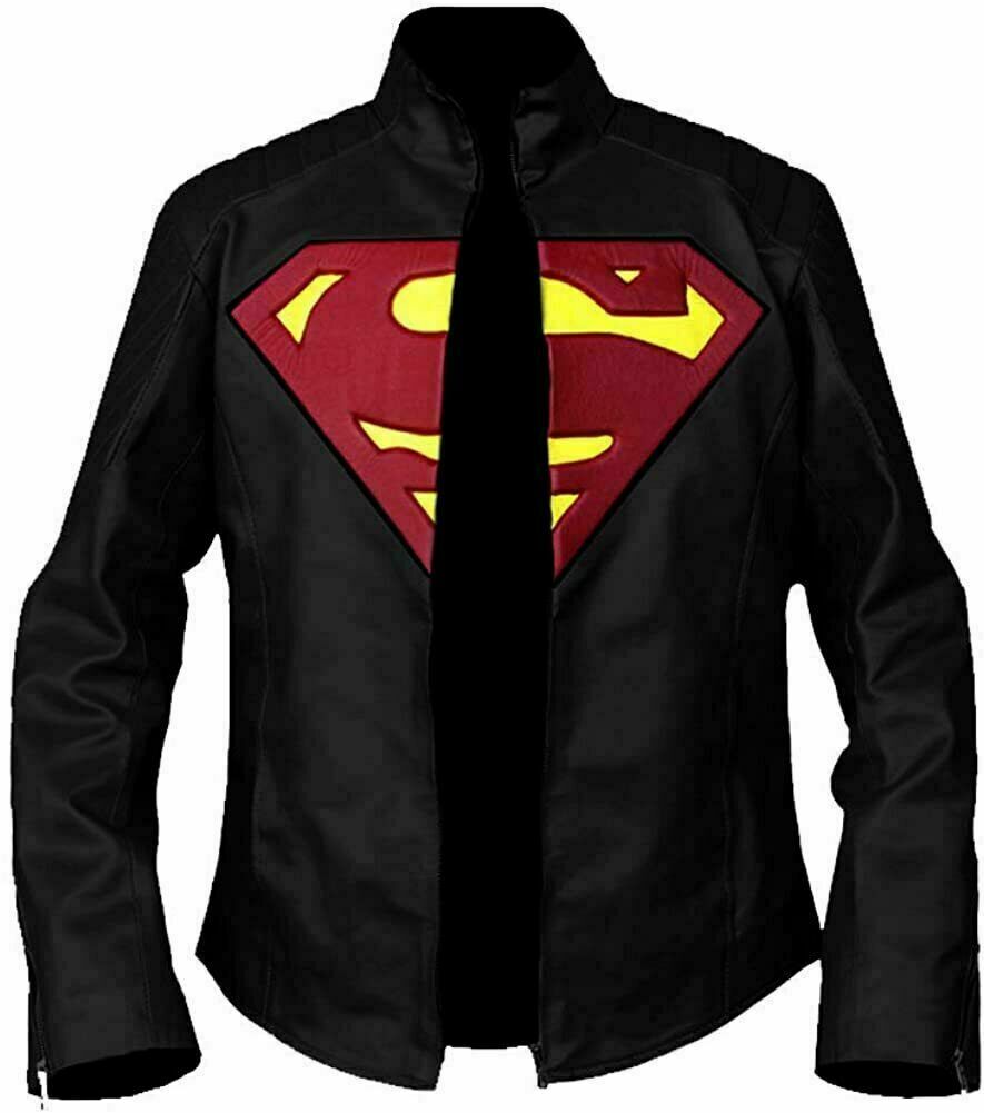 Superman and Lois Clark Kent Man of Steel Smallville Leather Jacket