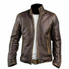 X Men Wolverine Vintage Motorcycle Brown Leather Jacket