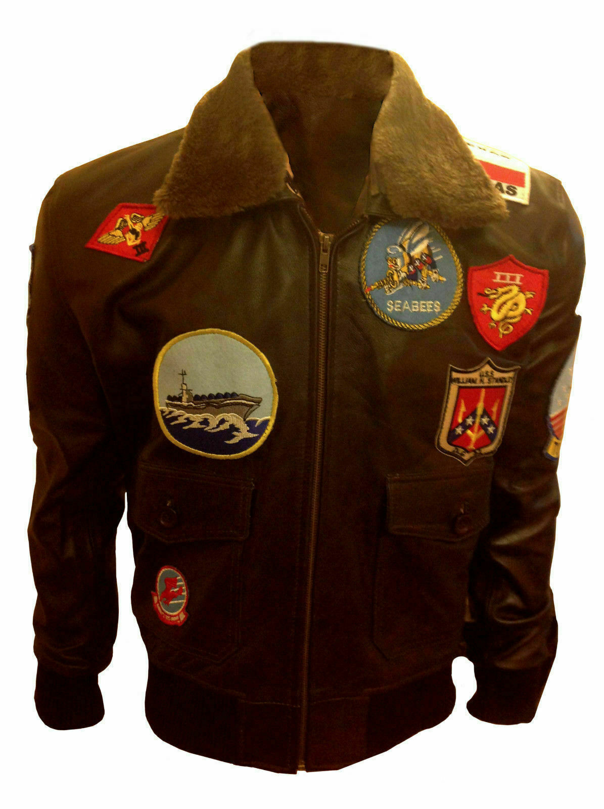 TOP GUN TOM CRUISE A2 (2020) JET PETE MAVERICK FIGHTER BOMBER COW LEATHER JACKET