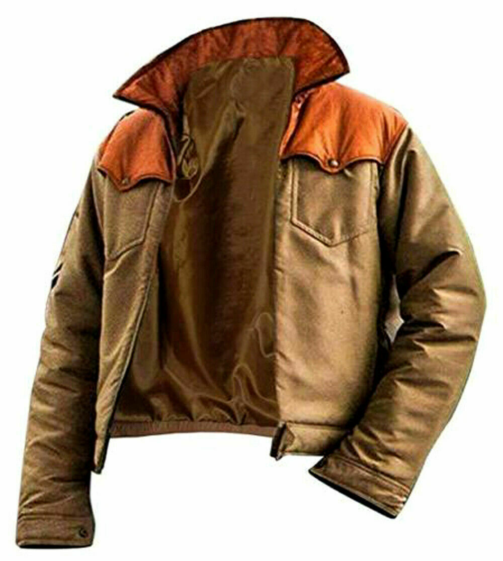 Yellowstone Kevin Costner John  Button Brown Cotton Jacket