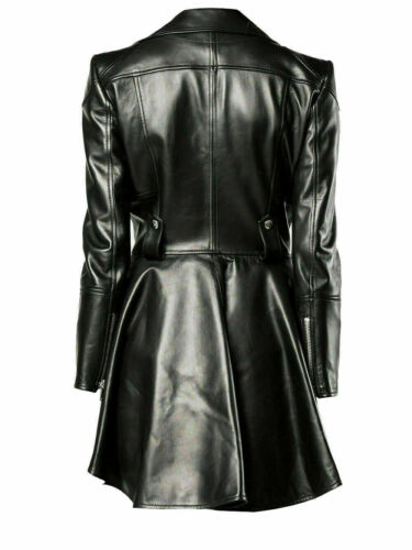 Genuine Lambskin Peplum Waist Designer Biker Real / Faux Leather Jacket