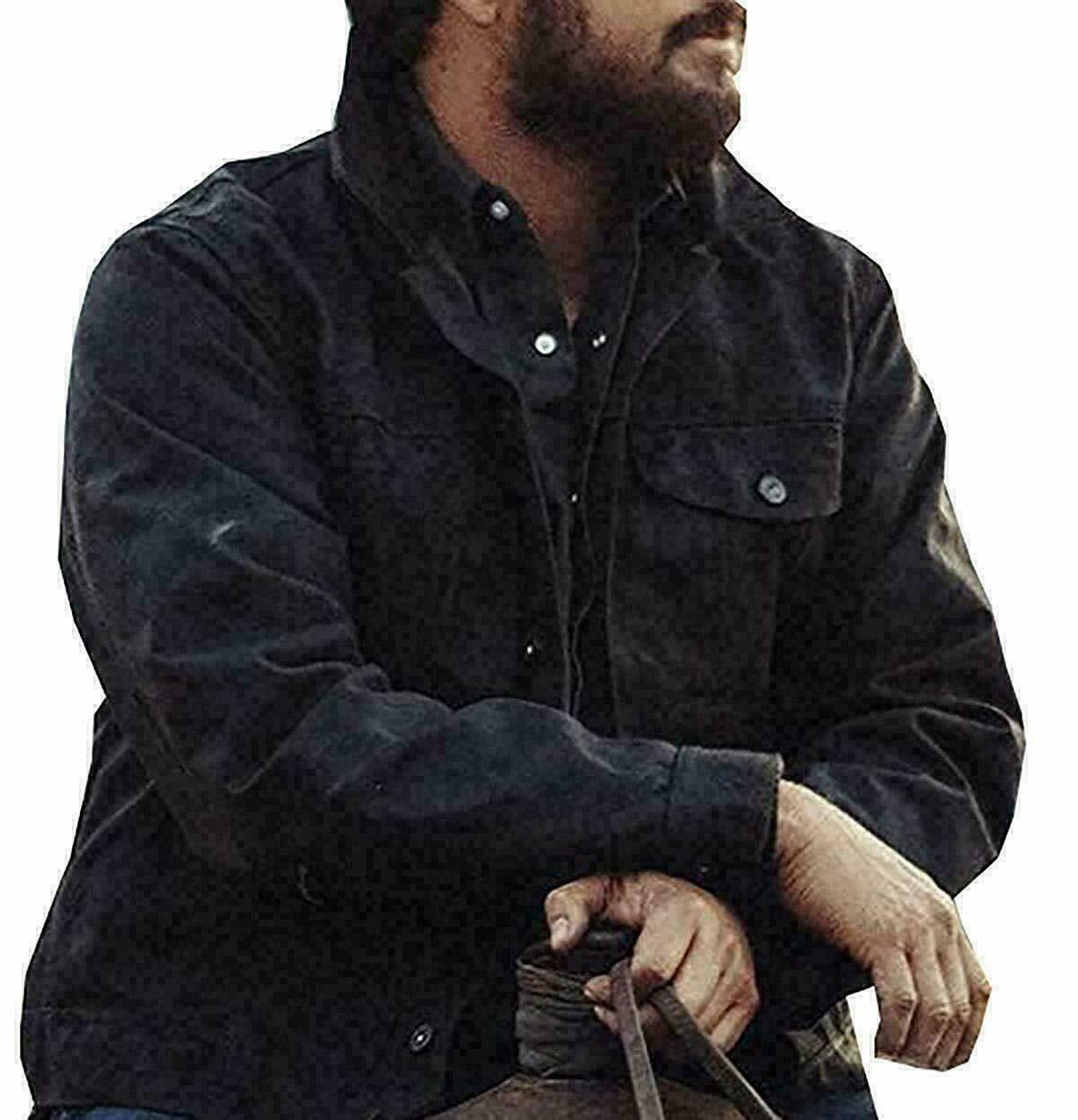 Yellowstone Rip Wheeler Cole Hauser Stylish Cowboy Black Cotton Jacket For Men