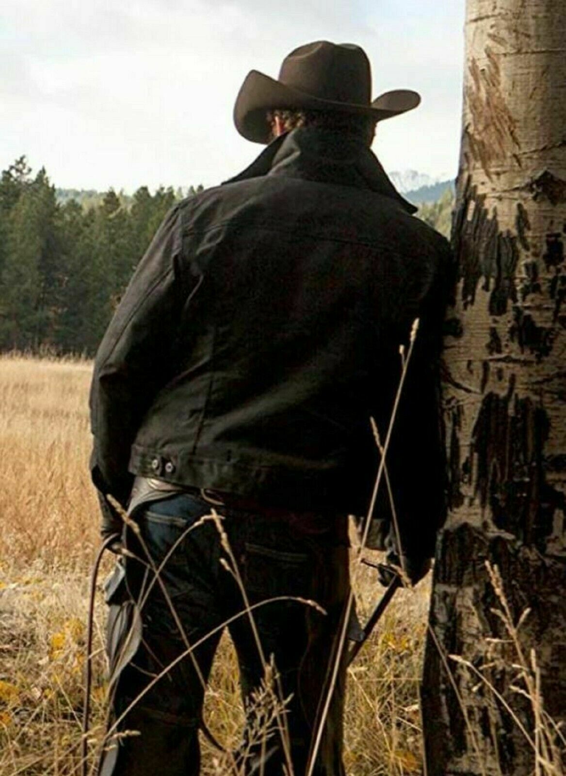 Yellowstone Rip Wheeler Cole Hauser Stylish Cowboy Black Cotton Jacket For Men
