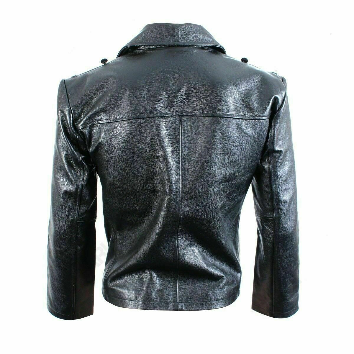 WW2 Repro Black German Leather Jacket