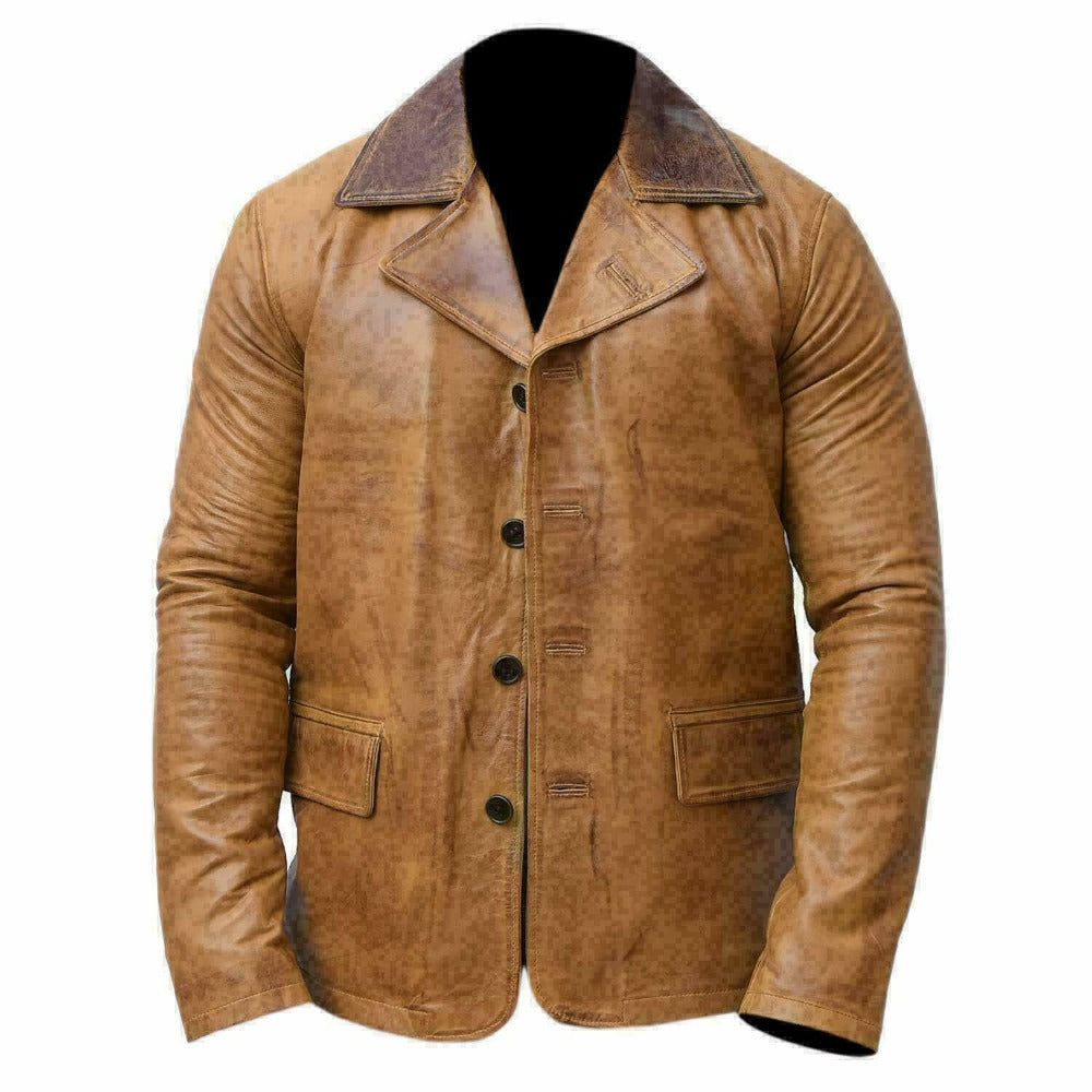 Dead Arthur Morgan Red Redemption II Brown Men's Biker Leather Coat Jacket